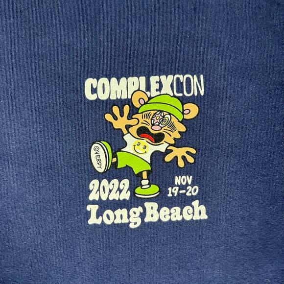 ComplexCon x Verdy 2022 Long Beach Navy Blue Pullover Hoodie Men’s Sz XL NEW - Picture 4 of 5